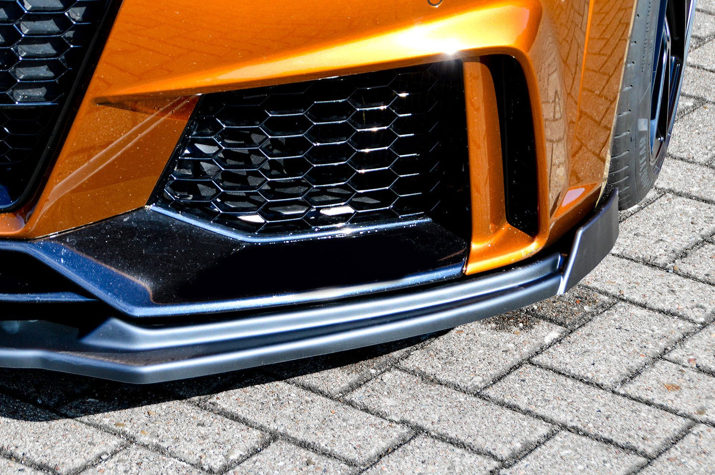 CUP Frontspoilerlippe ABS mit Seitenwing Audi TT RS, 8S Schwarz Glanz