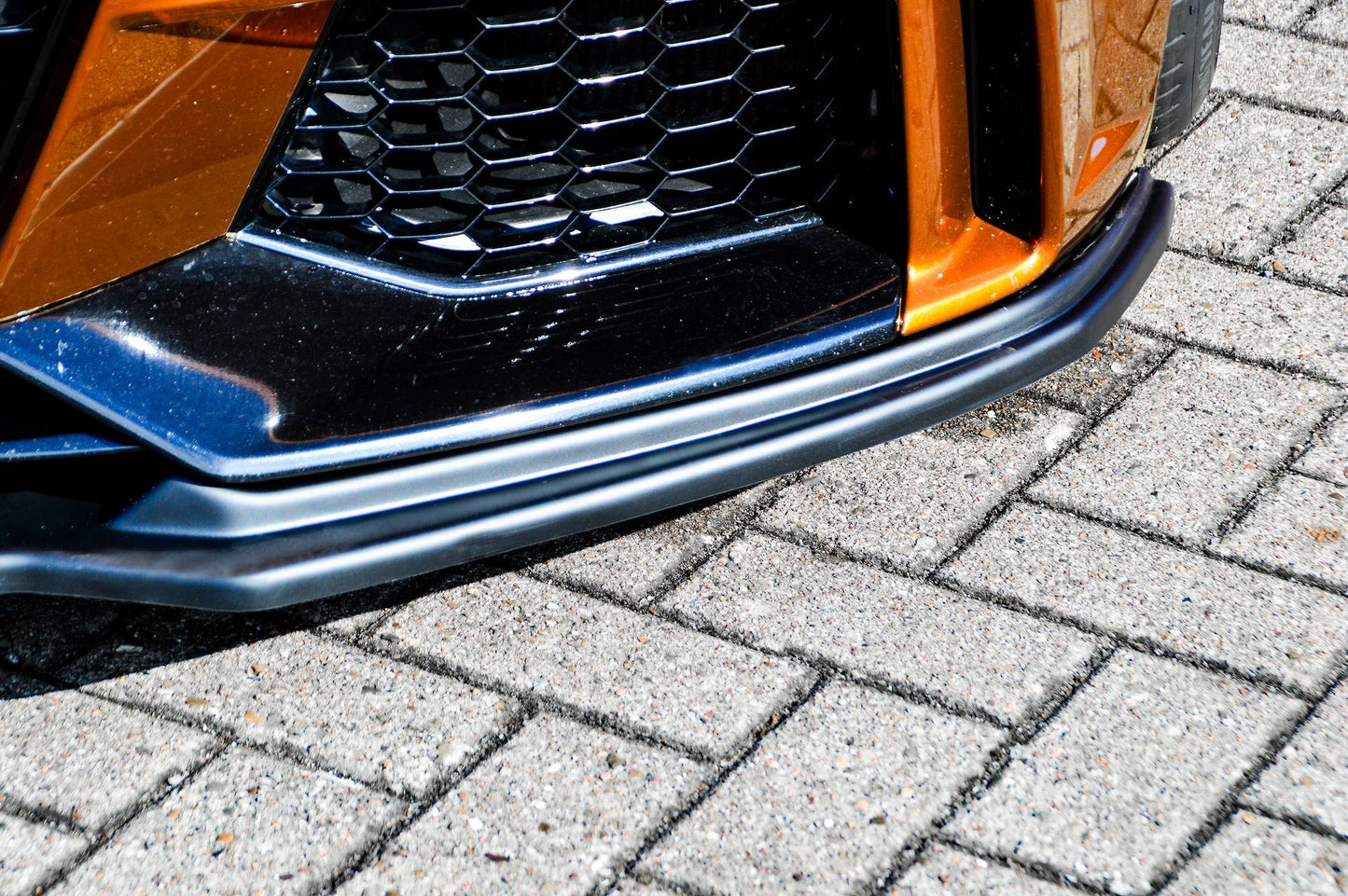 CUP Frontspoilerlippe ABS Audi TT RS, 8S Bj.: 2016-2018 Schwarz Glanz