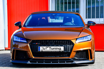 CUP Frontspoilerlippe ABS Audi TT RS, 8S Bj.: 2016-2018 Schwarz Glanz