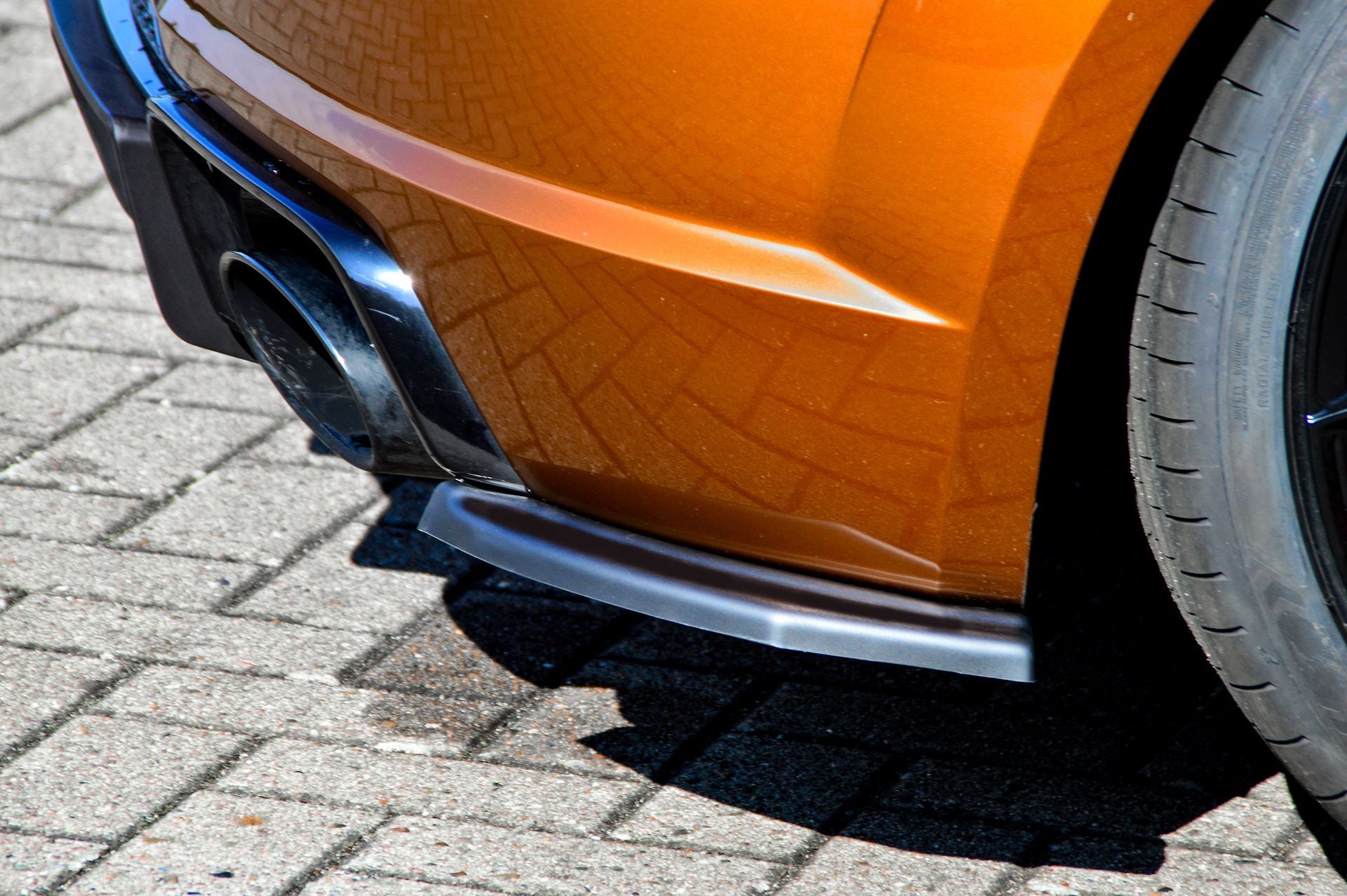 Heckansatz Seitenteile ABS Audi TT RS, 8S Bj.: 2016-2018 Schwarz Matt