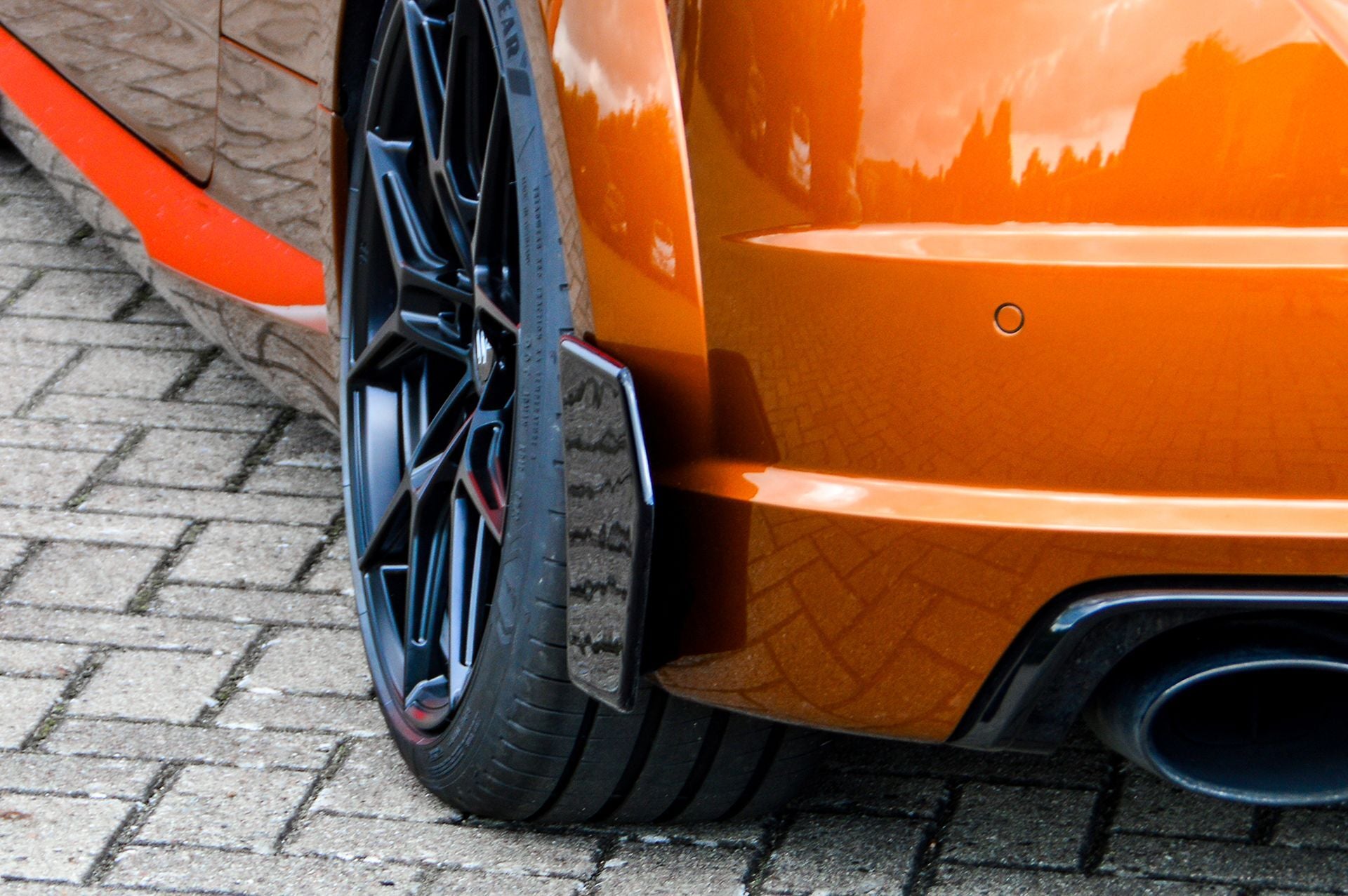 Hintere Seiten Flaps/Flicks Audi TT RS, 8S Bj.: 2016-2018 Schwarz Matt