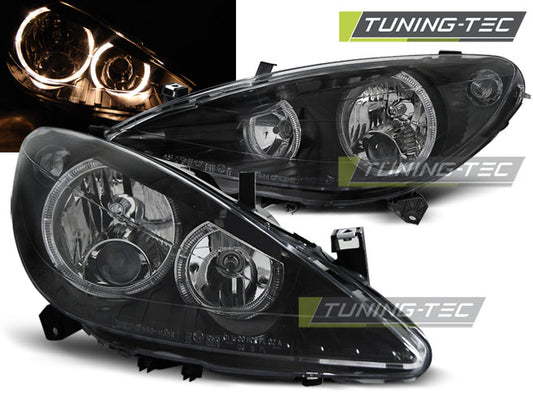 Tuning-Tec Angel Eyes Scheinwerfer für Peugeot 307 01-05 schwarz