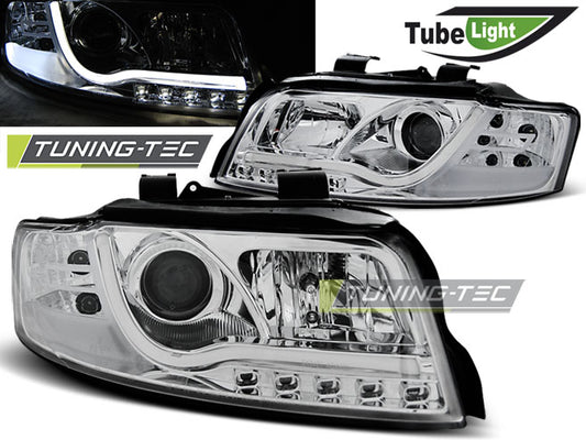 Tuning-Tec LED Tagfahrlicht Scheinwerfer für Audi A4 B6 00-04 chrom LTI