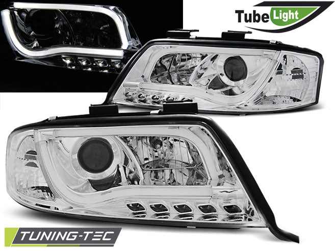 Tuning-Tec LED Tagfahrlicht Scheinwerfer für Audi A6 4B 97-01 chrom LTI