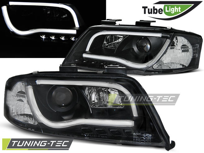 Tuning-Tec LED Tagfahrlicht Scheinwerfer für Audi A6 4B 01-04 schwarz LTI