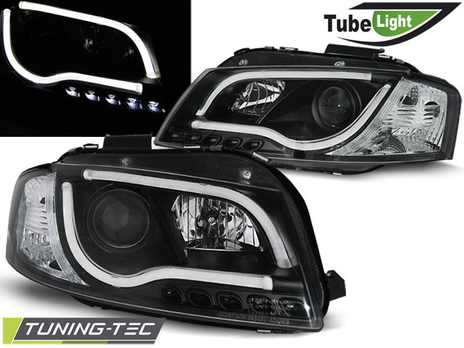 Tuning-Tec LED Tagfahrlicht - Scheinwerfer für Audi A3 8P 04-08 schwarz