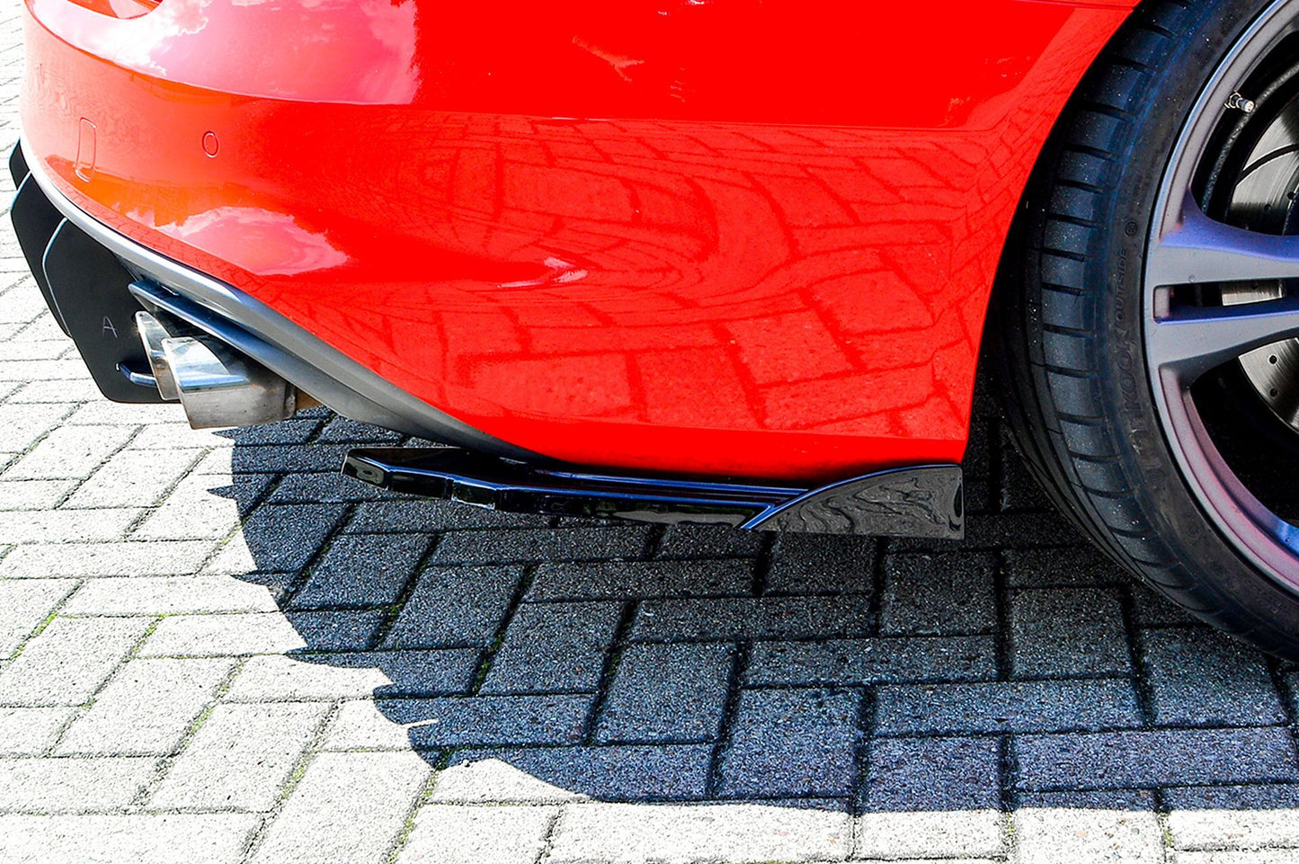 Heckansatz Seitenteile ABS Audi S4, B8 Bj.:2011-2015 Schwarz Glanz