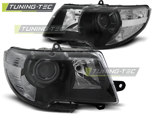 Tuning-Tec Xenon Look Klarglas Scheinwerfer für Skoda Superb 08-12 schwarz