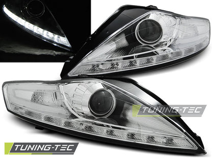 Tuning-Tec LED Tagfahrlicht Scheinwerfer für Ford Mondeo MK2 07-10 chrom