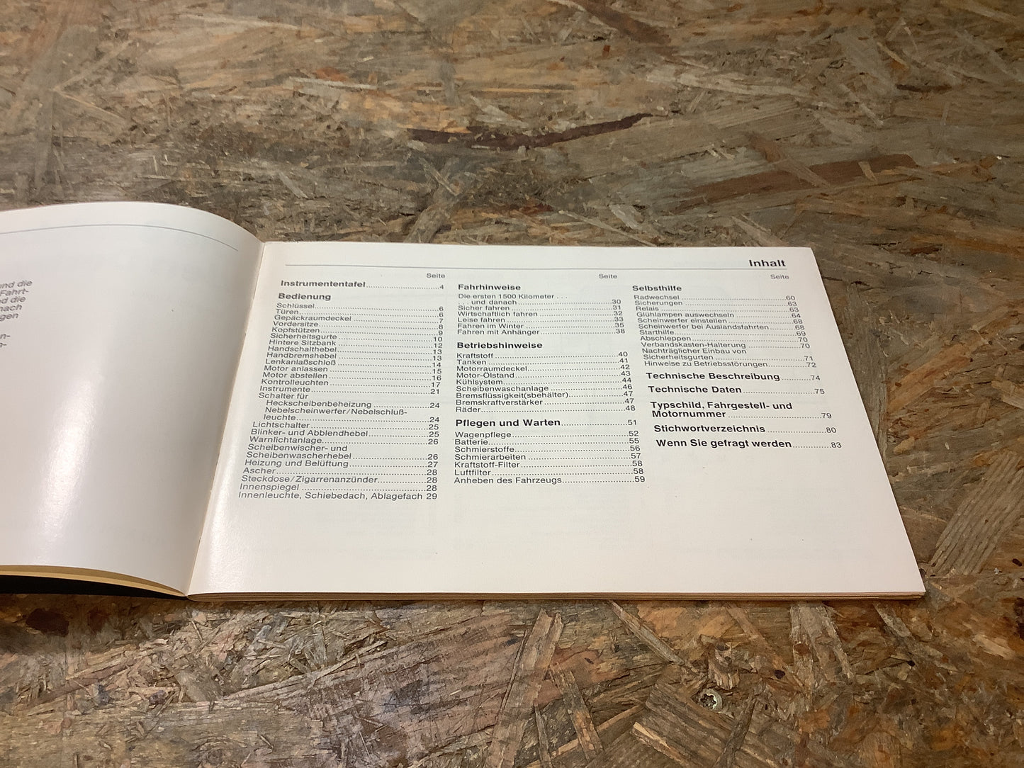 Die Betriebsanleitung für den Derby