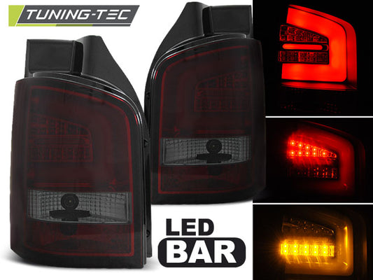 Tuning-Tec LED Lightbar Rückleuchten für VW T5 03-09 rot/rauch (Heckklappe)