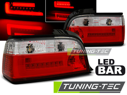 Tuning-Tec LED Rückleuchten für BMW 3er E36 Coupe/Cabrio 90-99 rot/weiß