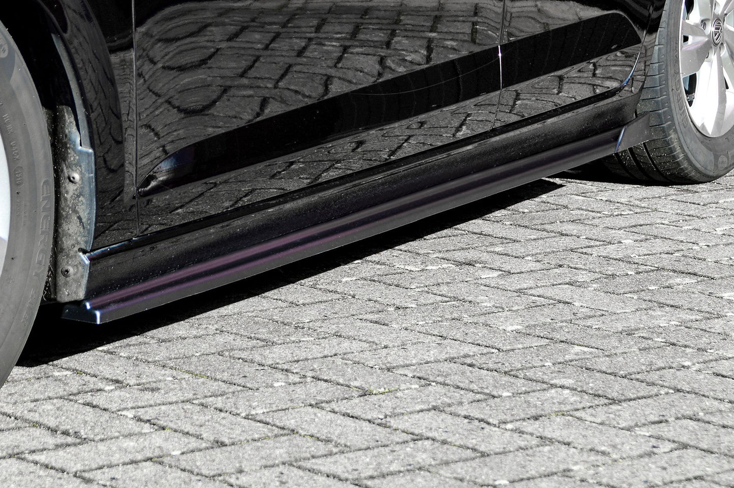 Seitenschwellersatz mit Wing Volkswagen Polo 6 , 2G/AW Schwarz Glanz