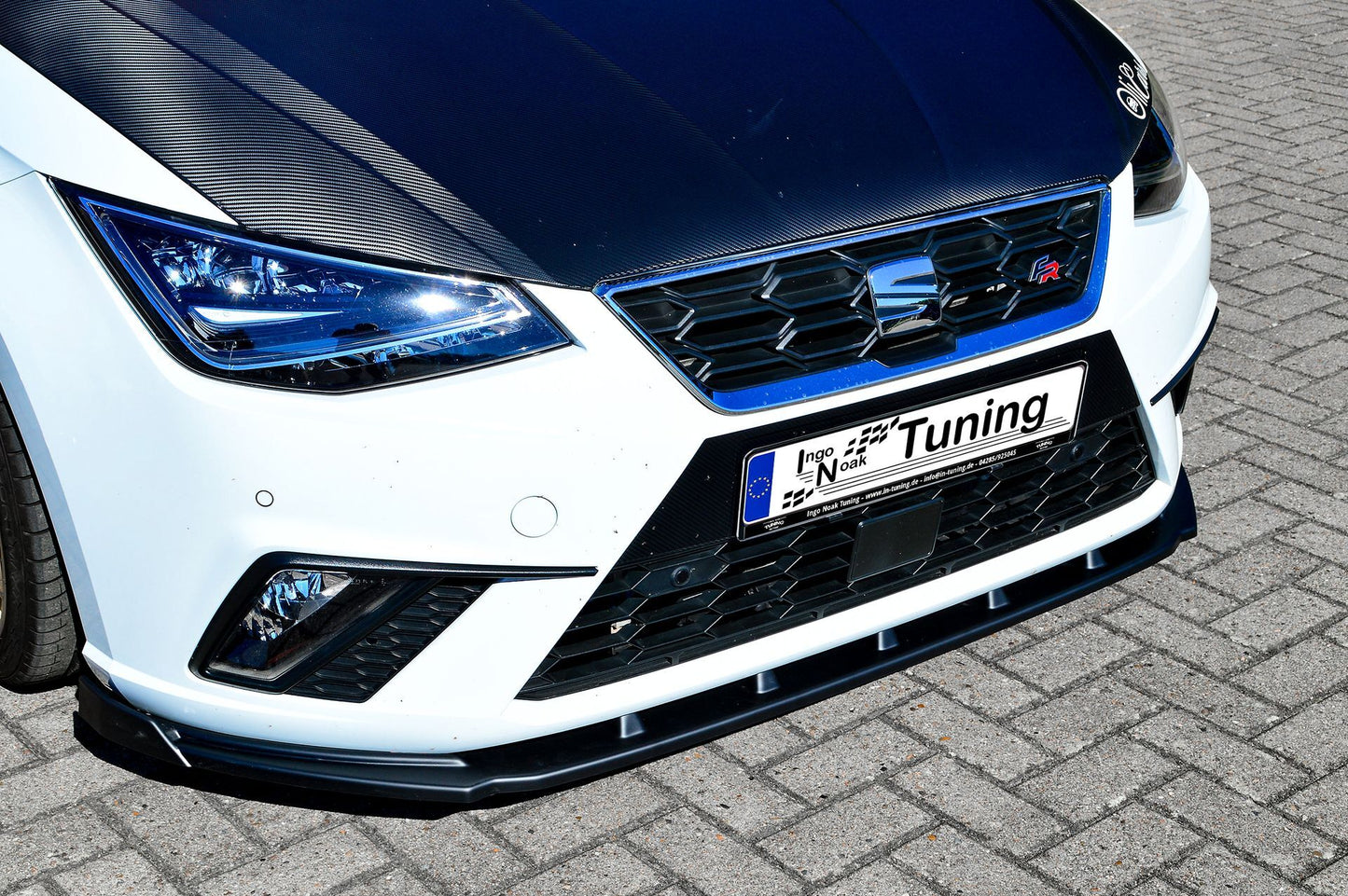 CUP Frontspoilerlippe ABS mit Seitenwing Seat Ibiza 5 6F KJ Schwarz Matt