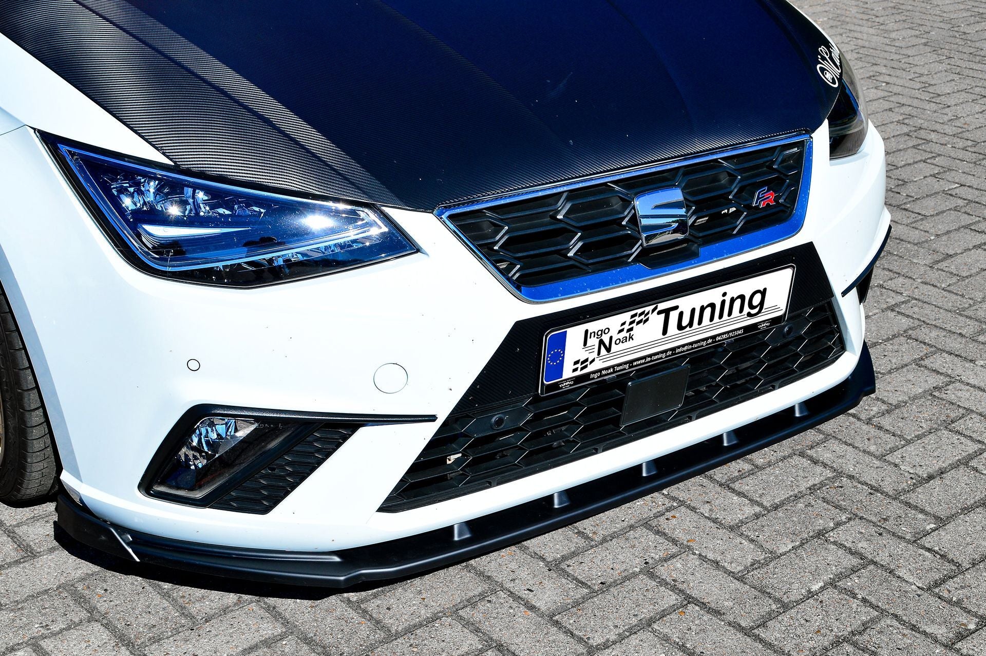 CUP Frontspoilerlippe ABS mit Seitenwing Seat Ibiza 5 6F KJ Schwarz Matt