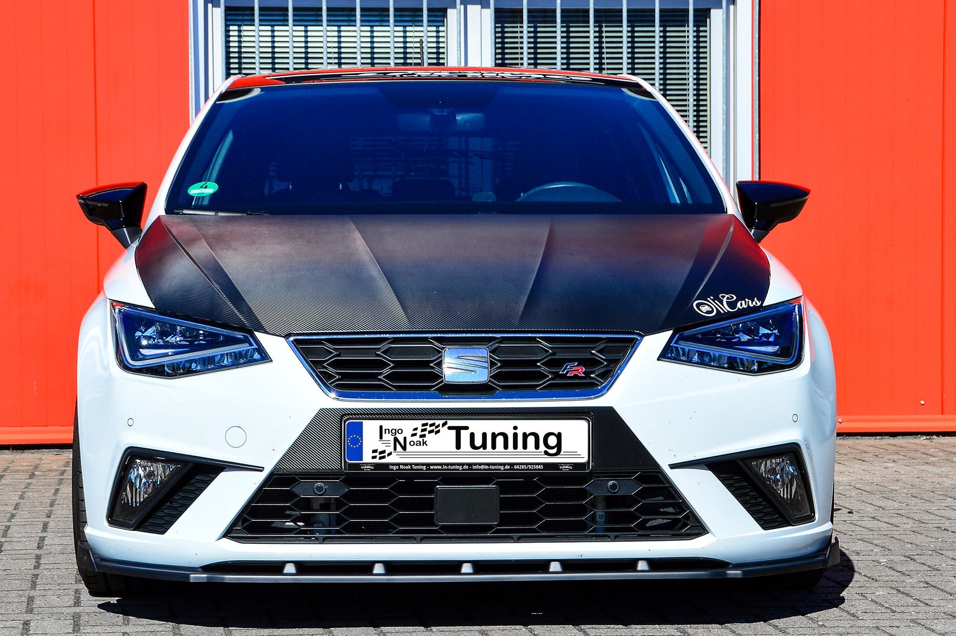 CUP Frontspoilerlippe ABS mit Seitenwing Seat Ibiza 5 6F KJ Schwarz Matt