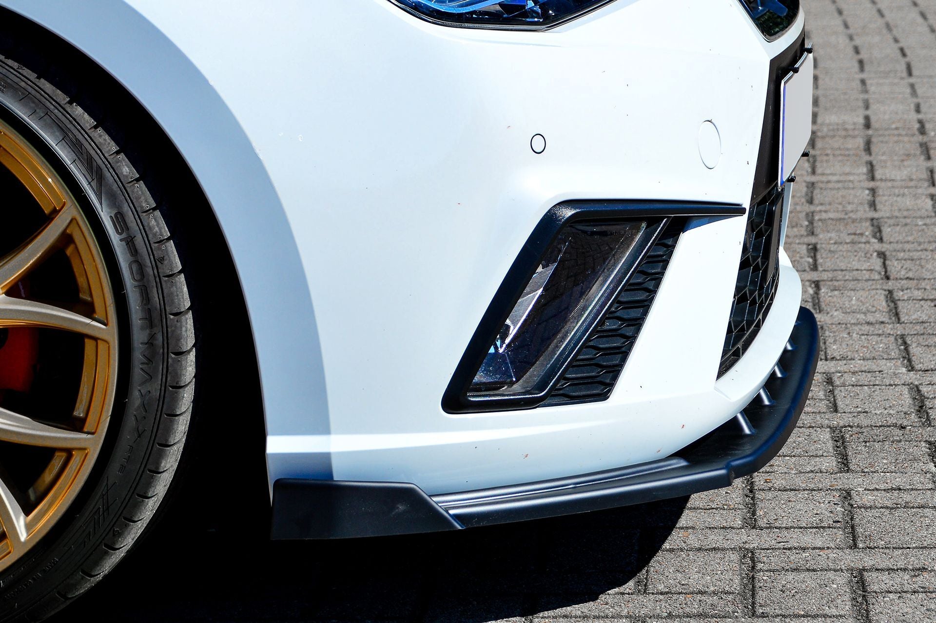 CUP Frontspoilerlippe ABS mit Seitenwing Seat Ibiza 5 6F KJ Schwarz Matt