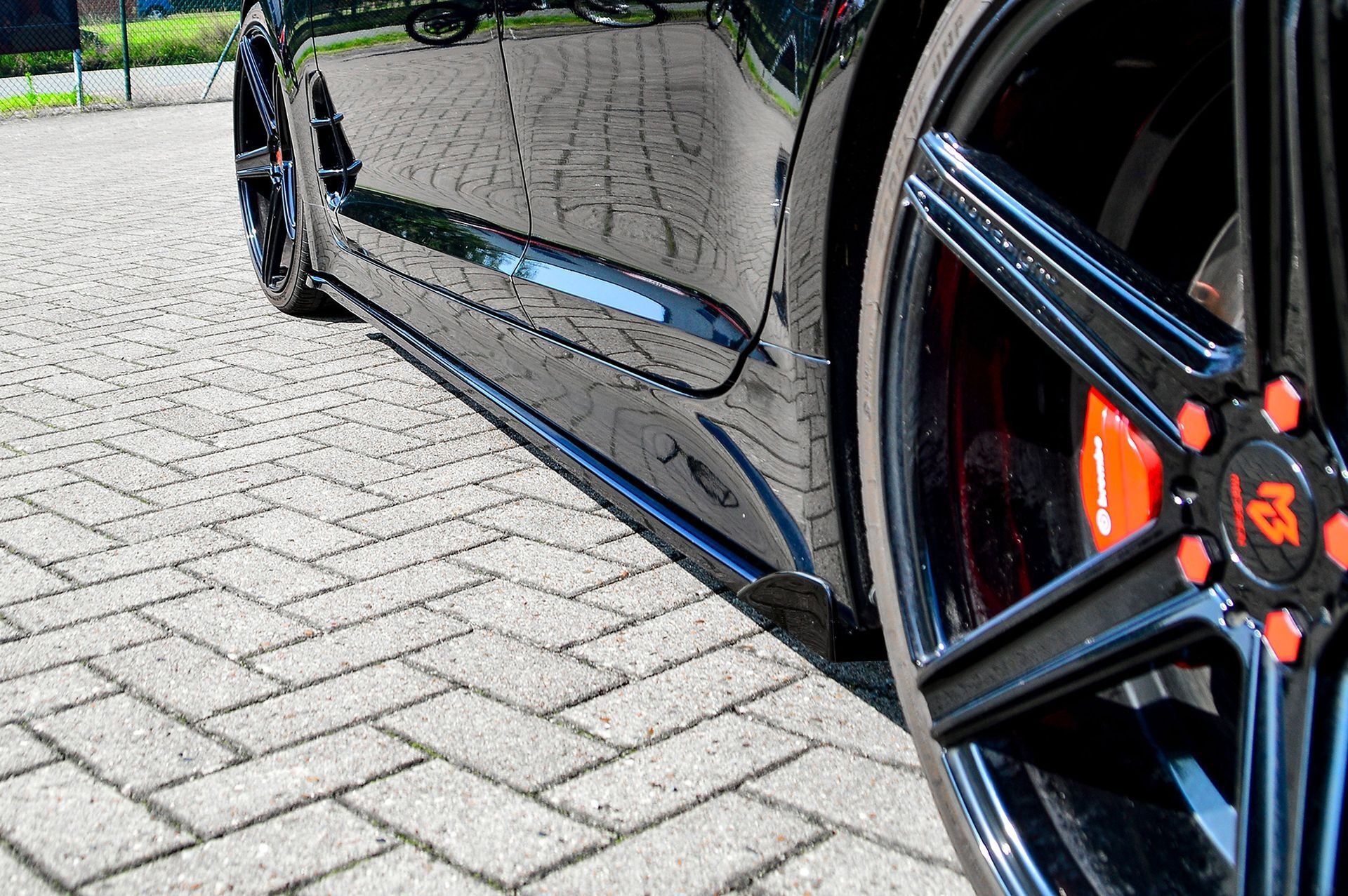 Seitenschwellersatz mit Wing Kia Stinger CK Ab Bj.:2017- Schwarz Matt