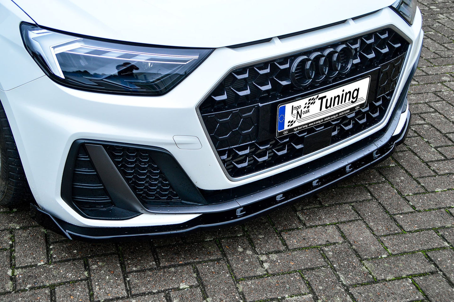 CUP Frontspoilerlippe ABS mit Seitenwing Audi A1 (GB) ab Bj.2018- Schwarz Matt