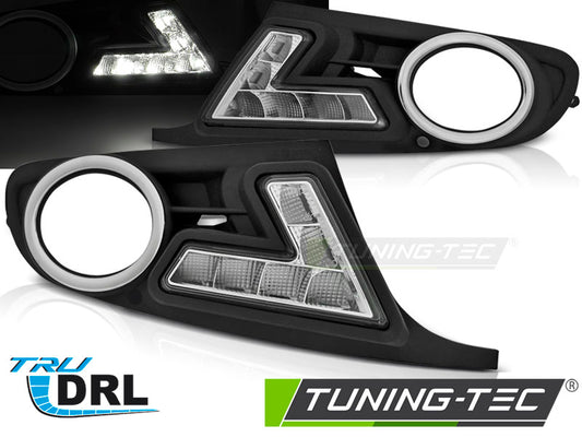 Tuning-Tec LED Tagfahrlicht-Nebelscheinwerfer Blende für VW Golf VI 08-13 schwarz