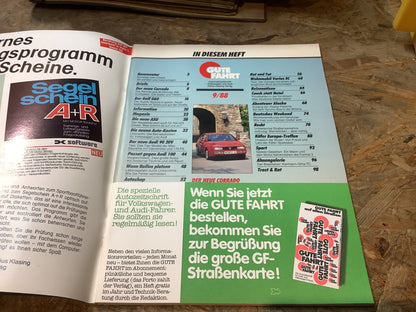 Gute Fahrt Der Neue Golf G60, Der Neue Corrado Zeitschrift Ausgabe 9/88