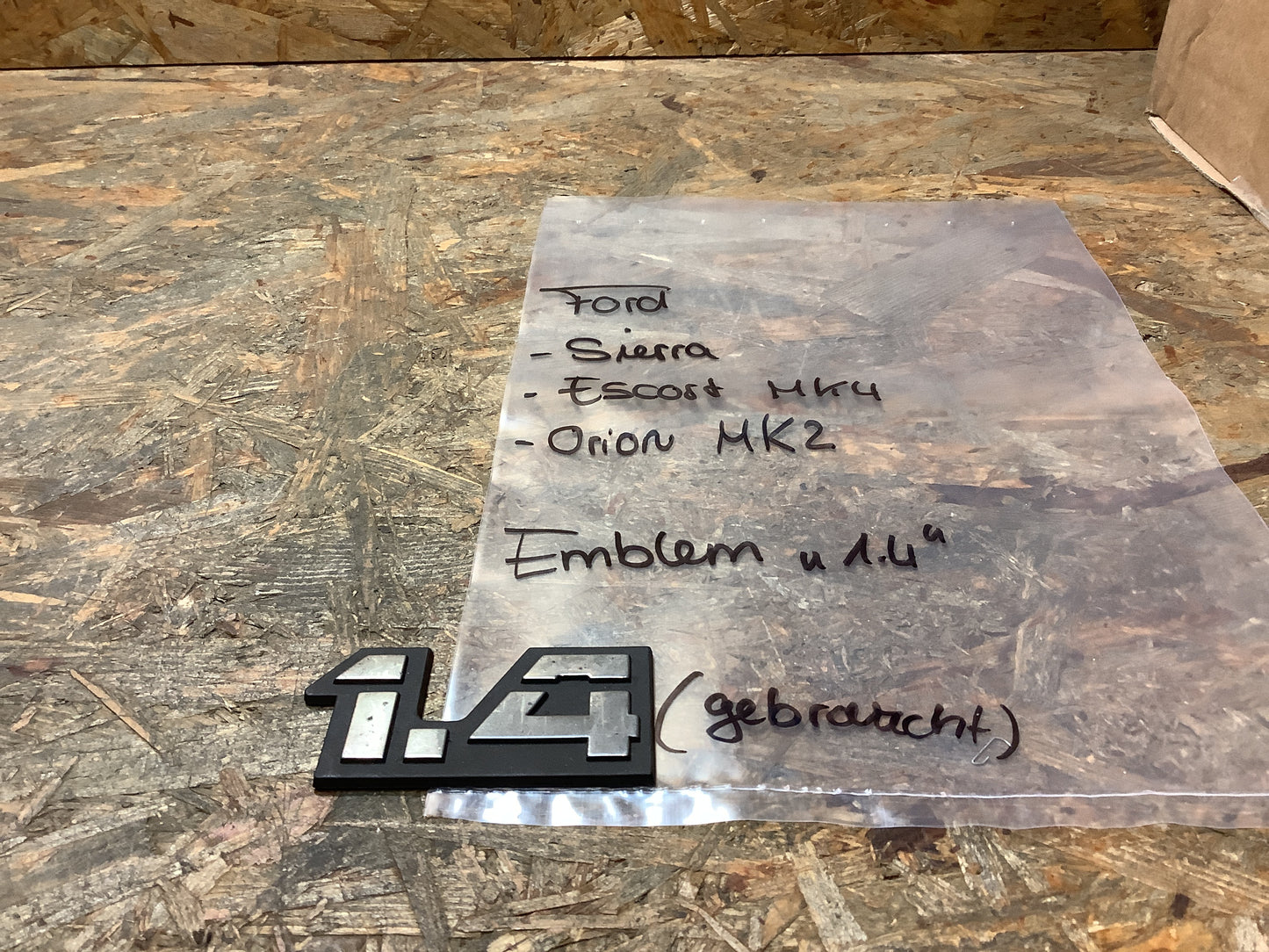 Emblem „1.4“ Original Ford GEBRAUCHT