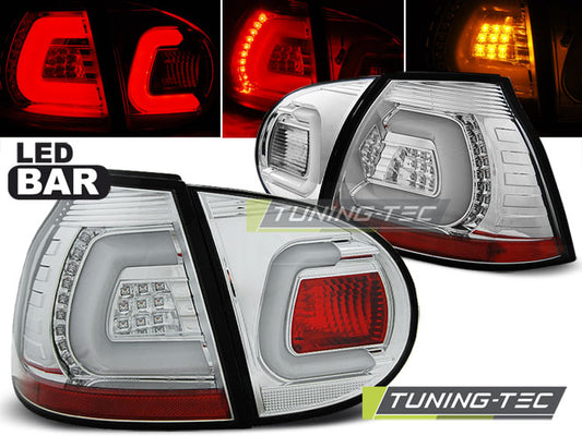 Tuning-Tec LED Lightbar Rückleuchten für VW Golf 5 (V) 03-09 chrom/klar