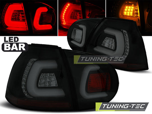 Tuning-Tec LED Lightbar Rückleuchten für VW Golf 5 (V) 03-09 schwarz/rauch
