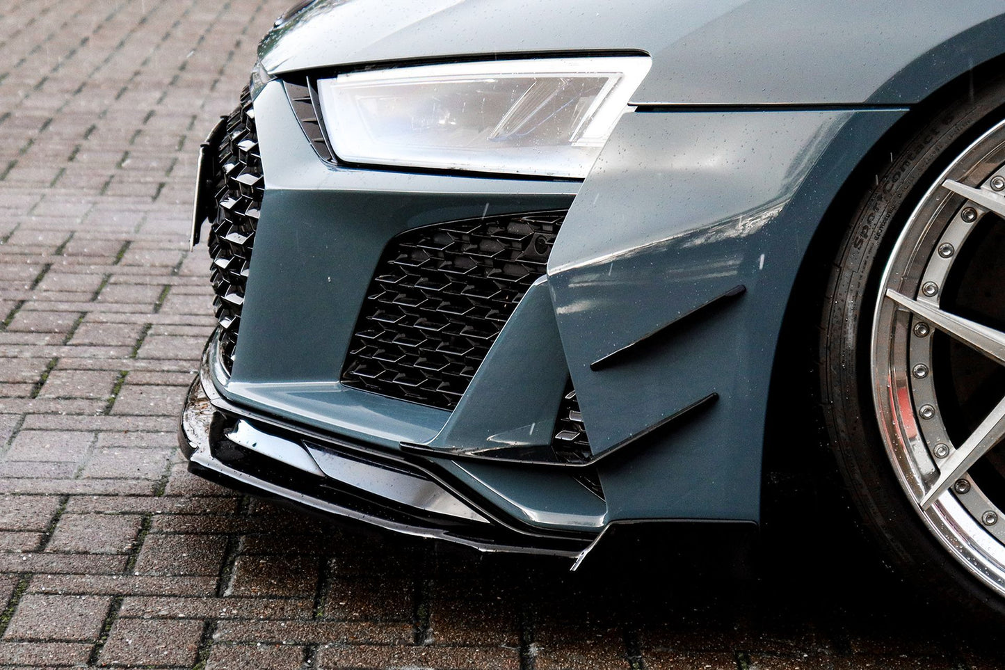 CUP Frontspoilerlippe ABS mit Seitenwing Audi R8, 4S Coupe + Roadster Carbon