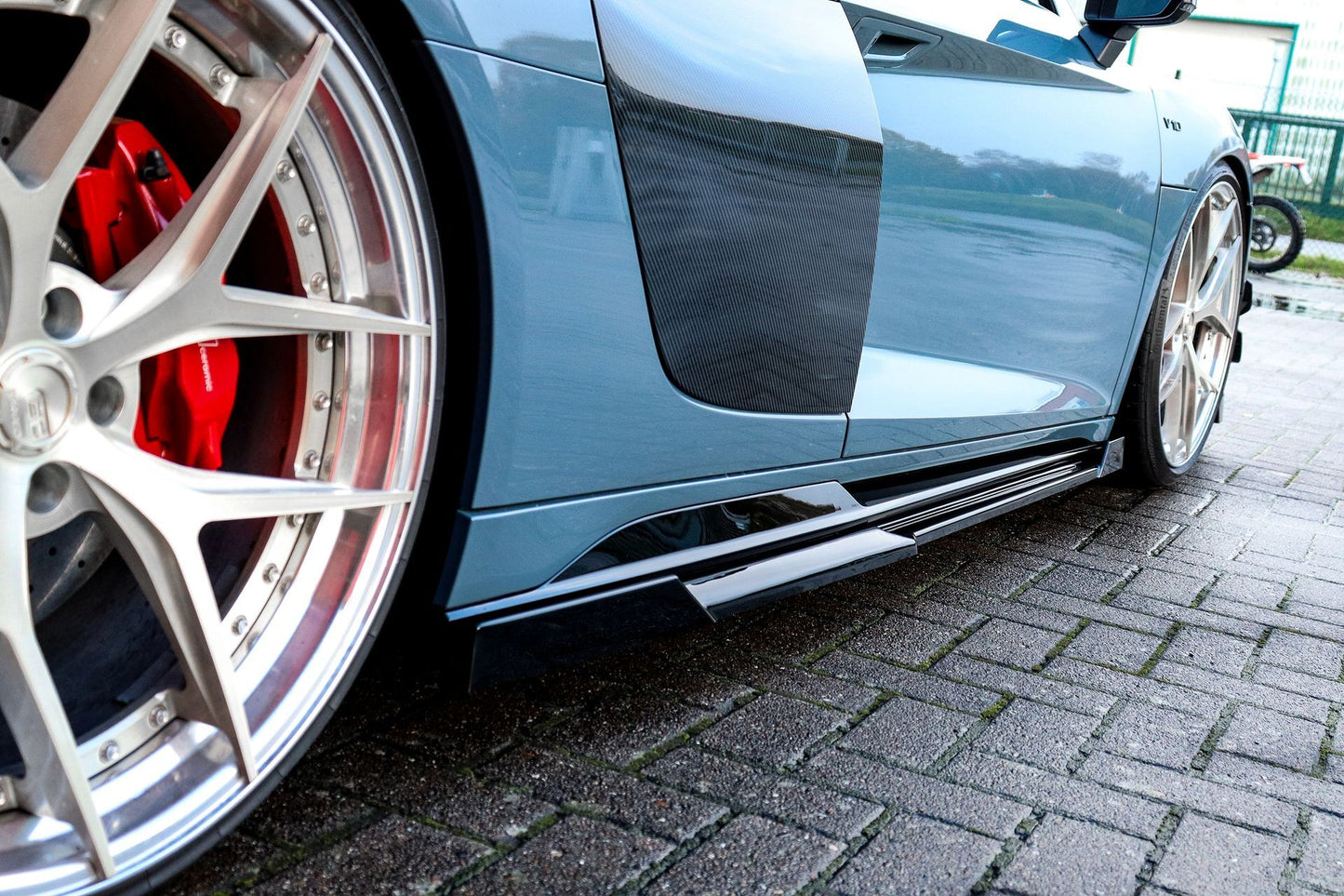 CUP Seitenschwellersatz Wing Audi R8, 4S Coupe + Roadster Schwarz Matt