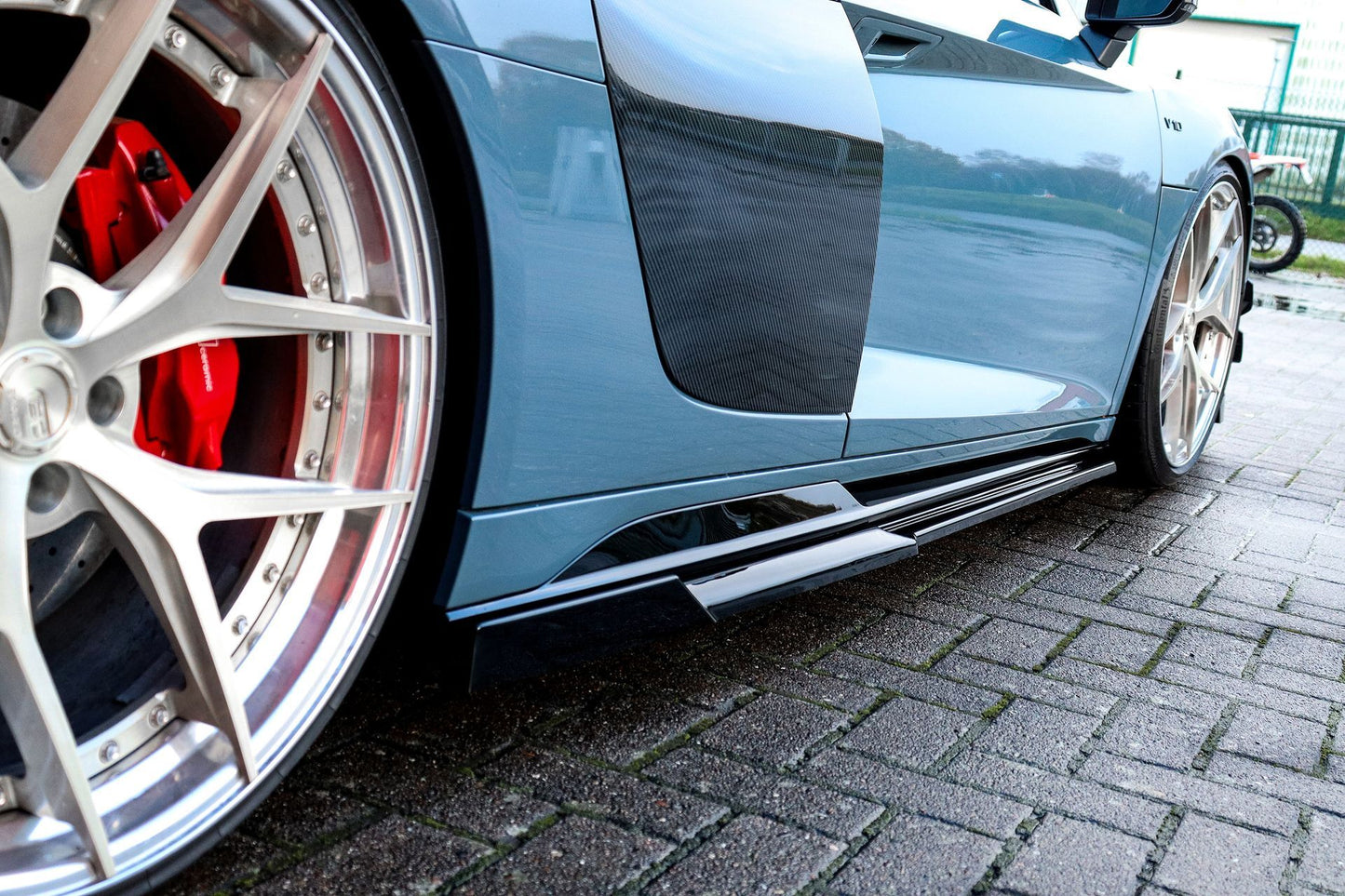 CUP Seitenschwellersatz Wing Audi R8, 4S Coupe + Roadster Schwarz Matt