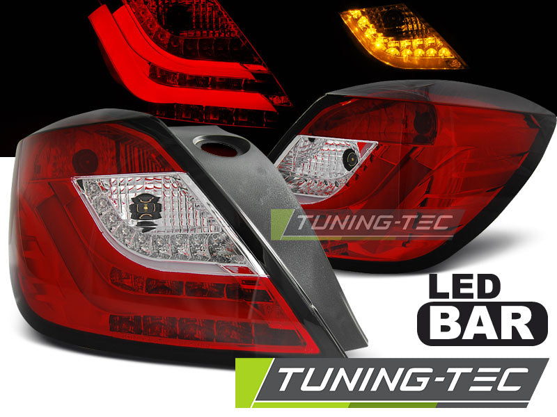 Tuning-Tec LED Lightbar Rückleuchten für Opel Astra H GTC (3-Türer) 04-09 rot/klar