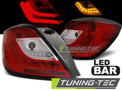 Tuning-Tec LED Lightbar Rückleuchten für Opel Astra H GTC (3-Türer) 04-09 rot/klar