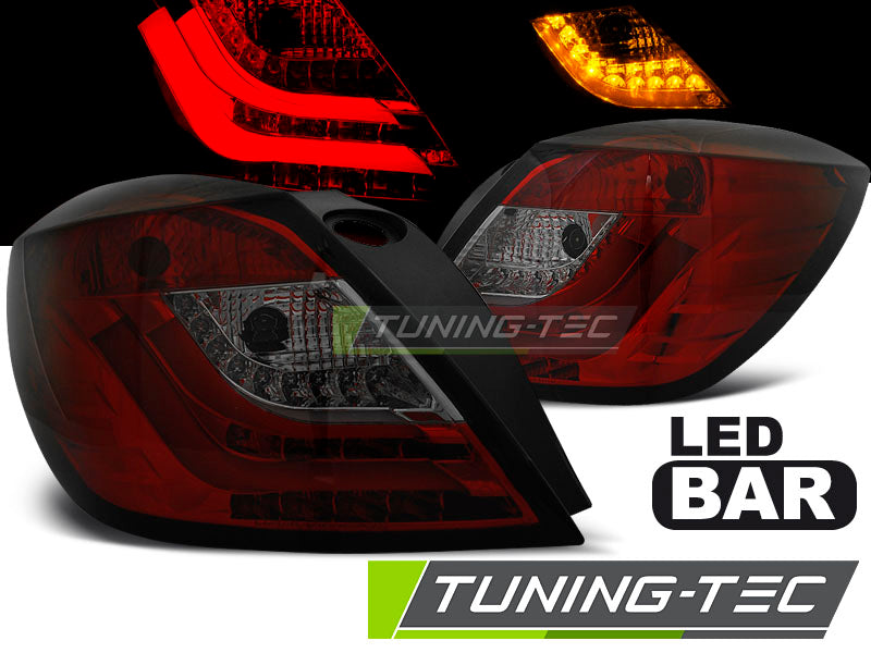 Tuning-Tec LED Lightbar Rückleuchten für Opel Astra H GTC (3-Türer) 04-09 rot/rauch