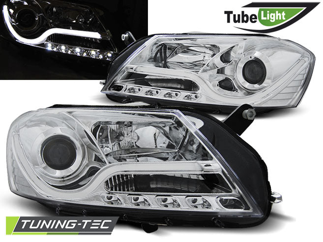 Tuning-Tec LED Tagfahrlicht Scheinwerfer für VW Passat B7 10-14 chrom LTI