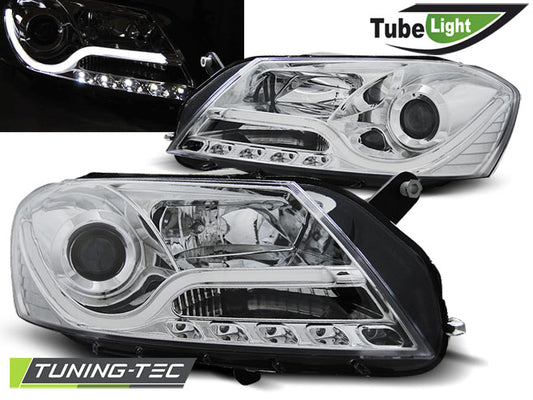 Tuning-Tec LED Tagfahrlicht Scheinwerfer für VW Passat B7 10-14 chrom LTI