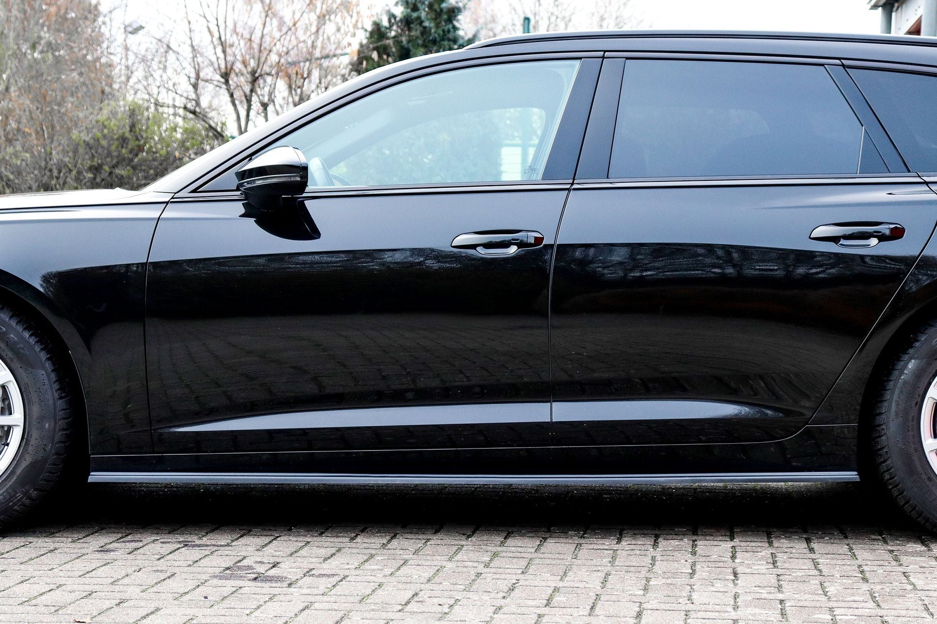 Seitenschwellersatz ABS Audi A6 Typ F2, C8 Bj.:2018 -2023 Schwarz Glanz