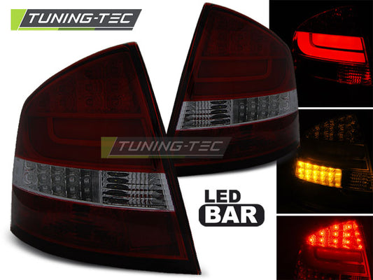 Tuning-Tec LED Lightbar Rückleuchten für Skoda Octavia 2 (1Z) Limousine 04-12 rot/rauch
