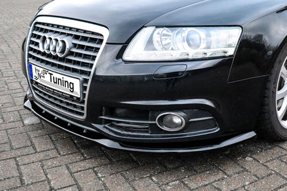 CUP Frontspoilerlippe ABS Audi A6 4F mit S-Line Bj.: 2008-2011 Schwarz Glanz