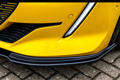 CUP Frontspoilerlippe ABS Peugeot 208 + e208 ,GT, GT-Line Schwarz Matt