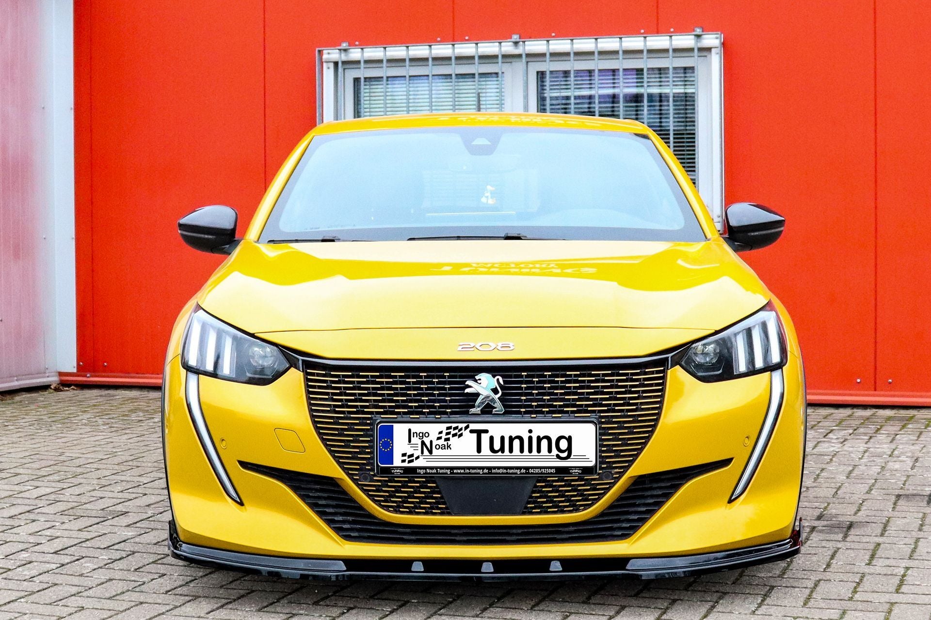 CUP Frontspoilerlippe mit Wing ABS Peugeot 208 + e208 ,GT, GT-Line Carbon