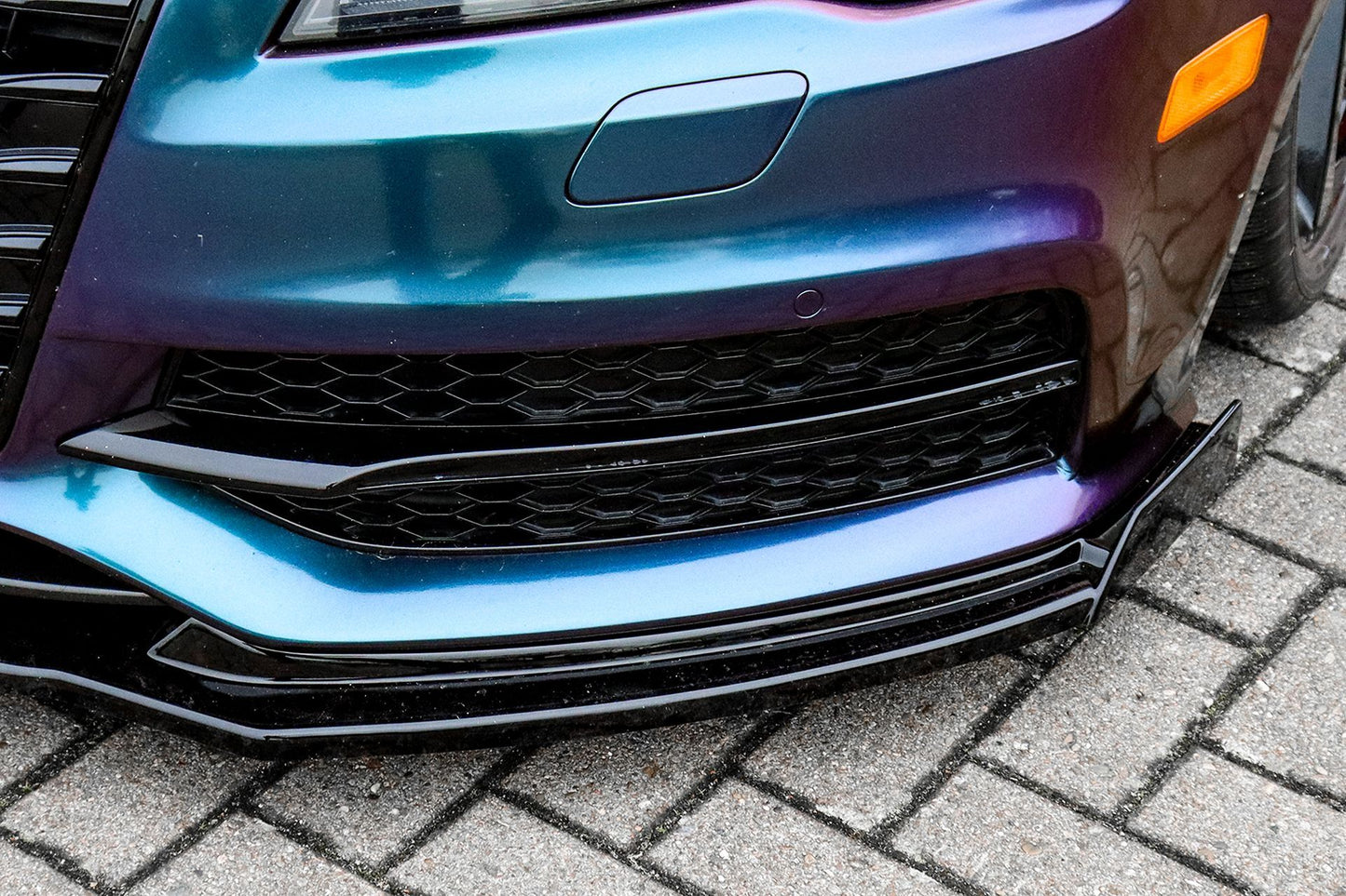 CUP Frontspoilerlippe ABS mit Seitenwing Audi A7 S-Line + S7 C7 Carbon