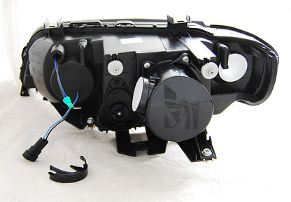 Tuning-Tec Xenon LED Angel Eyes Scheinwerfer für BMW X5 E53 99-03 chrom