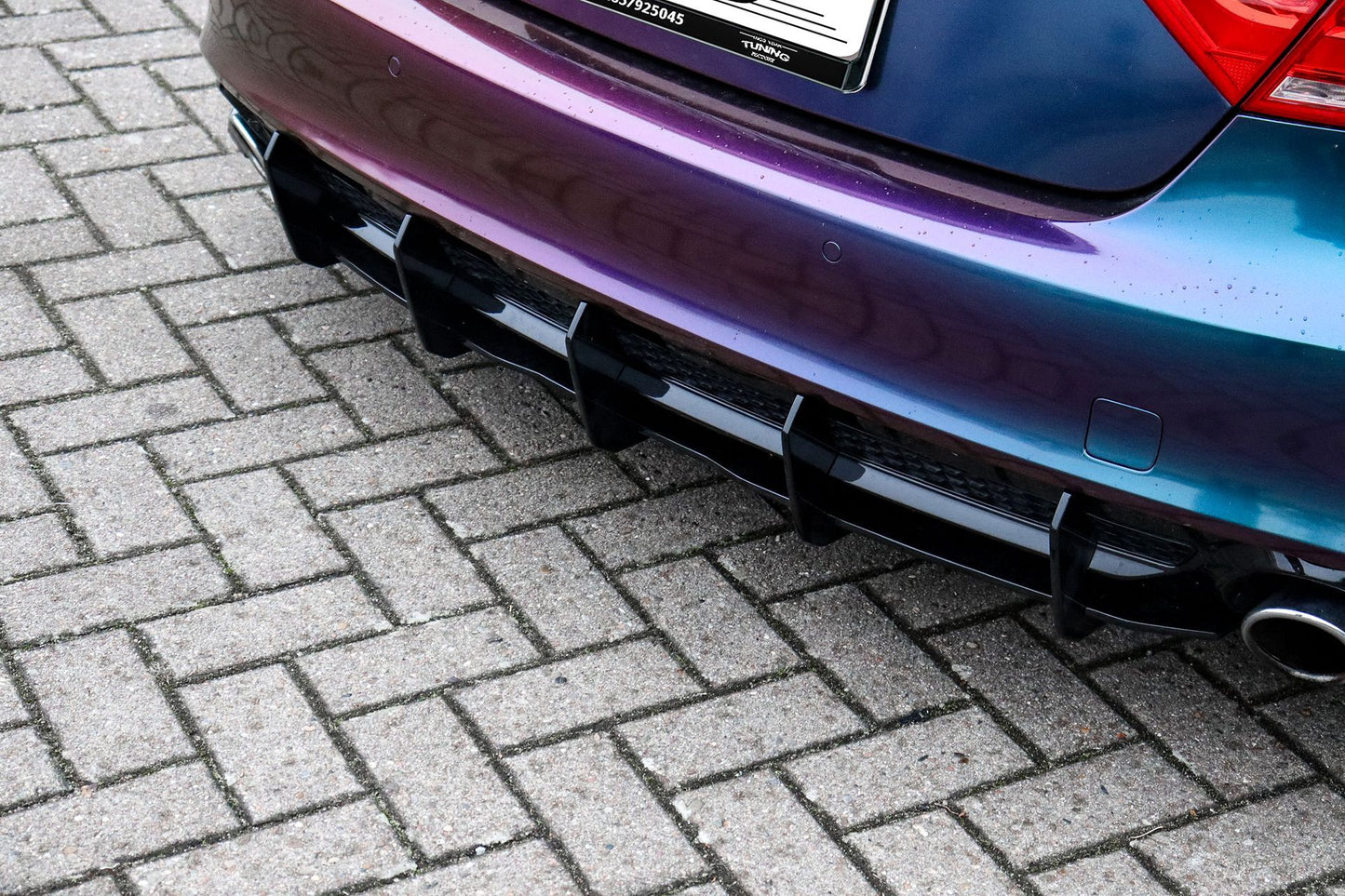 Gefräster Heckansatz Audi A7 S-Line + S7 C7 Bj.: 2010-2014 Schwarz Matt