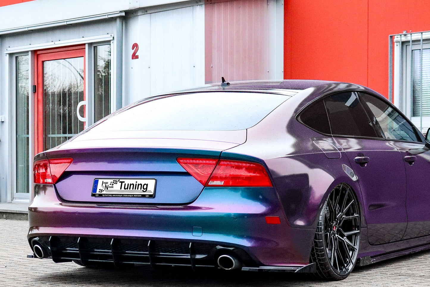 Gefräster Heckansatz Audi A7 S-Line + S7 C7 Bj.: 2010-2014 Schwarz Matt