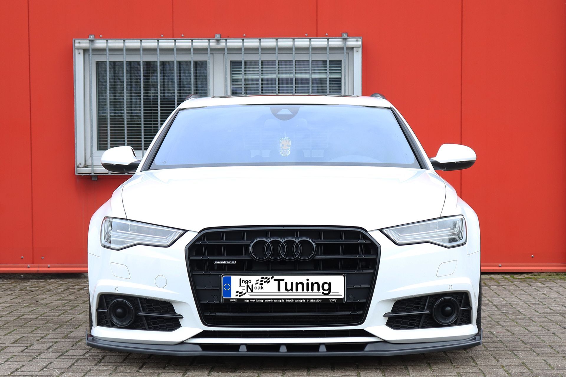 CUP Frontspoilerlippe ABS mit Seitenwing Audi A6 + S6, 4G, C7 Schwarz Glanz