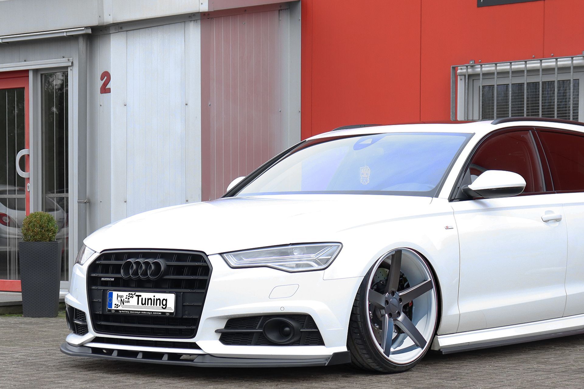 CUP Frontspoilerlippe ABS mit Seitenwing Audi A6 + S6, 4G, C7 Schwarz Matt