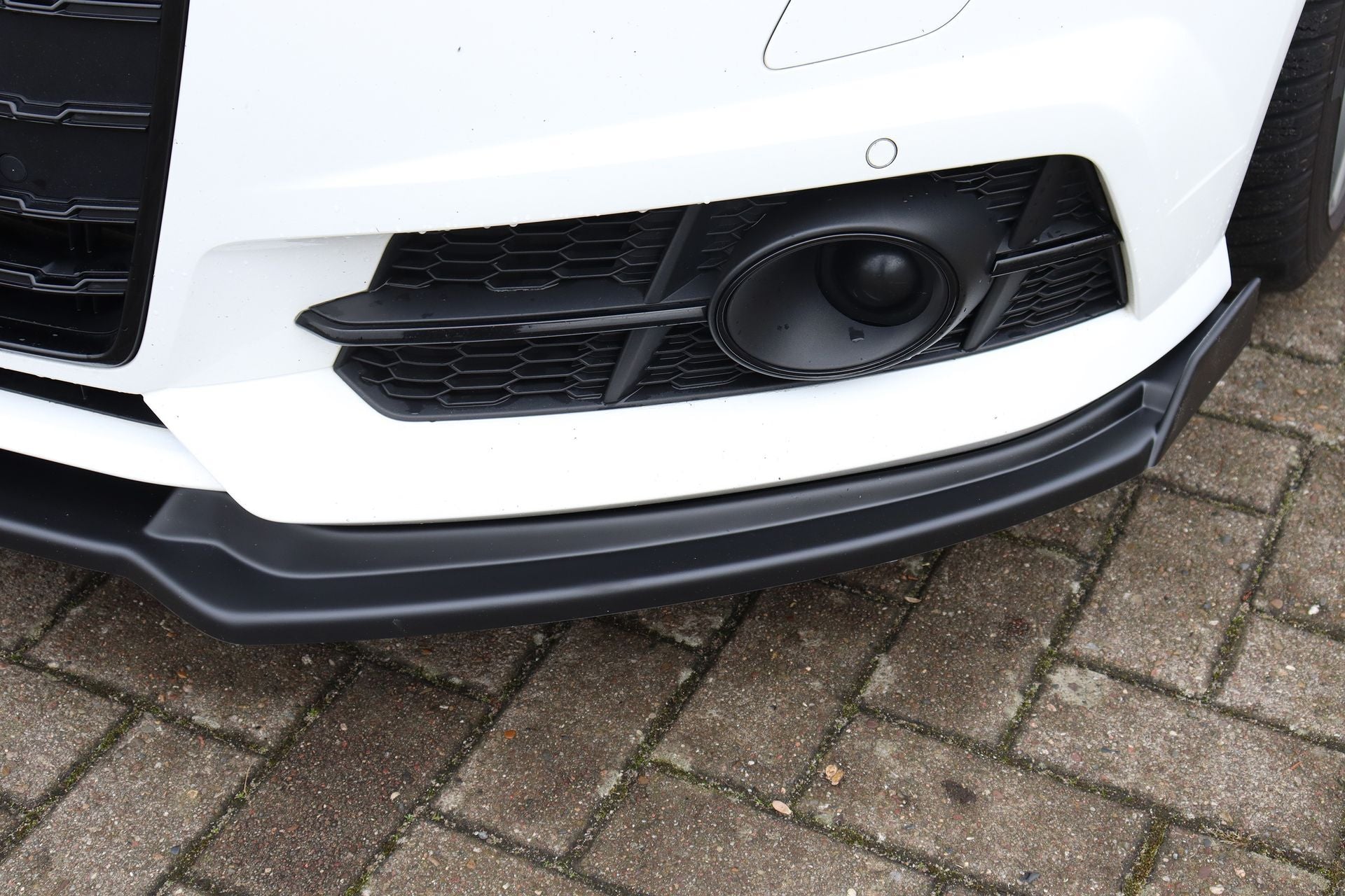 CUP Frontspoilerlippe ABS mit Seitenwing Audi A6 + S6, 4G, C7 Schwarz Glanz