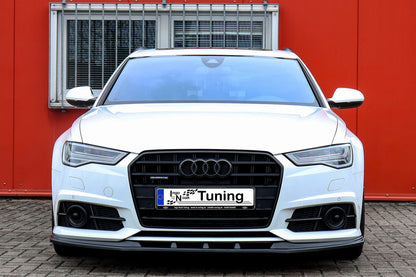 CUP Frontspoilerlippe ABS Audi A6 + S6, 4G, C7 ab Bj.: 2014- Schwarz Glanz