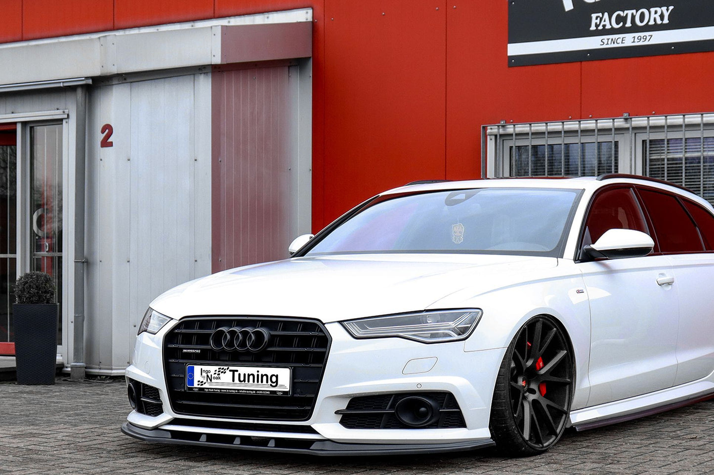 CUP Frontspoilerlippe ABS Audi A6 + S6, 4G, C7 ab Bj.: 2014- Schwarz Glanz